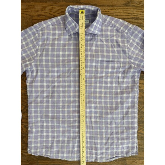 Peter Millar Button Shirt Men's M Franklin Crown Cool Linen-Blend Sport Lavender - Picture 4 of 7